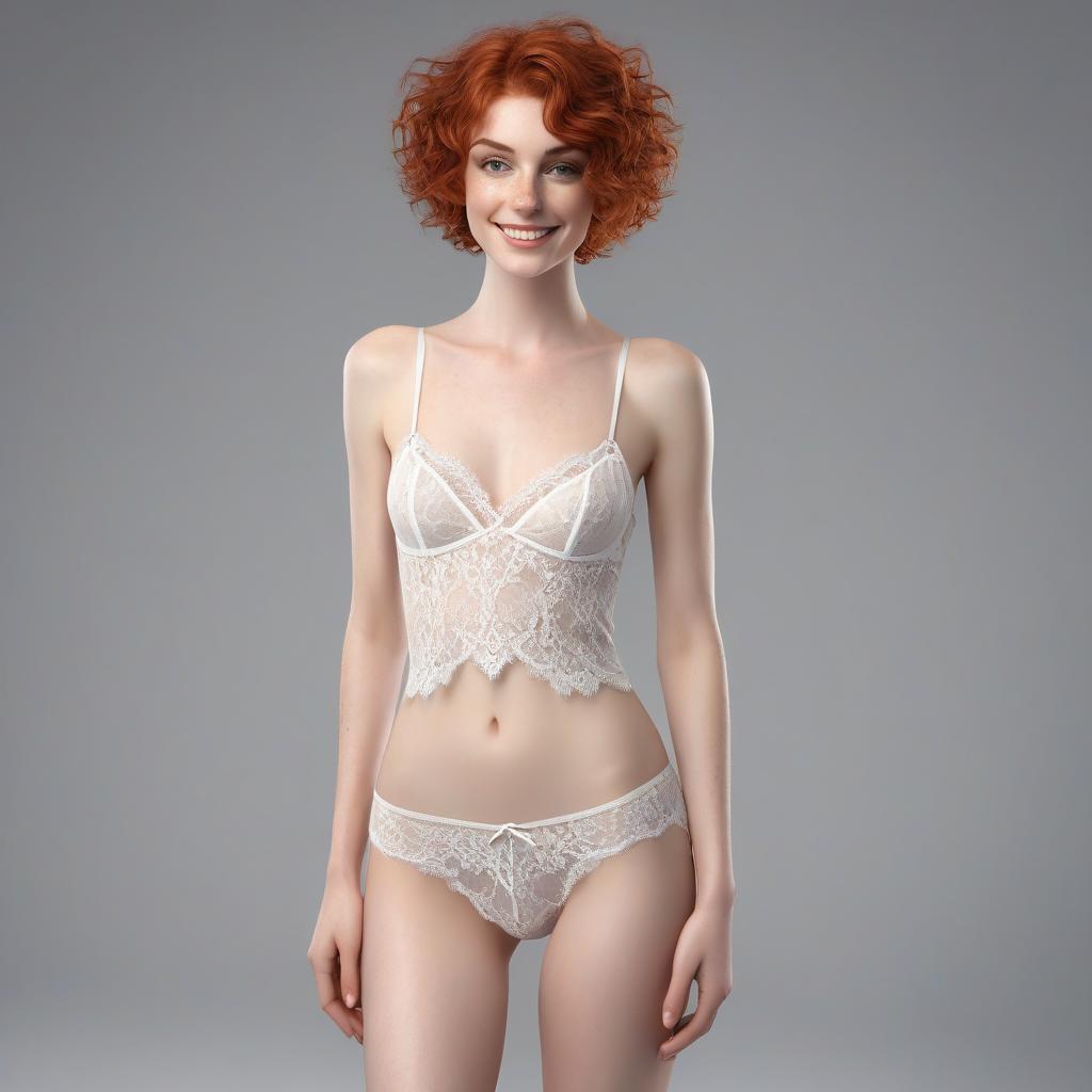  full body image, a ultra realistic full body photo of one very slim completely  8 , very transparent lace  and slip, undressing her  (1.9),   extremely wide open (1.9), freckles, pale skin, ultra detailed beautiful face, smiling at viewer, slim hips, slim , extremely short hair (1.9), messy curly dirty reddish hair, completely  (1.9), bare  (1.9),   extremely wide open (1.9),   wide apart (1.7), proudly exposing  to viewer (1.9), stunningly beautiful smiling face, perfect view at  (1.9), flat chest (1.9),  very small aureola (1.9), very small s (1.9), stiff s (1.9), intricate details,  tiny  (1.9), very small  (1.9), ultra detailed  (1 hyperrealistic, full body, detailed clothing, highly detailed, cinematic lighting, stunningly beautiful, intricate, sharp focus, f/1. 8, 85mm, (centered image composition), (professionally color graded), ((bright soft diffused light)), volumetric fog, trending on instagram, trending on tumblr, HDR 4K, 8K