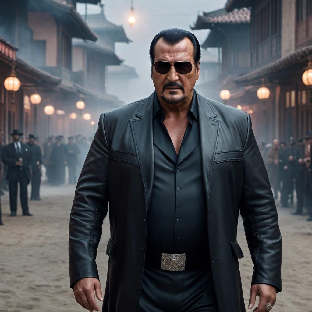  actors characters from the movie 'Marked for Death' featuring Steven Seagal hyperrealistic, full body, detailed clothing, highly detailed, cinematic lighting, stunningly beautiful, intricate, sharp focus, f/1. 8, 85mm, (centered image composition), (professionally color graded), ((bright soft diffused light)), volumetric fog, trending on instagram, trending on tumblr, HDR 4K, 8K