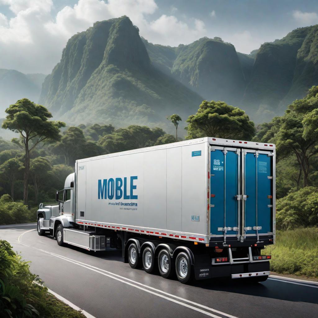  Conceptual visualization of a tractor trailer retrofitted with a mobile power generation unit for emergency electricity generation. The image illustrates the integration of pressure-controlled input and output systems to regulate the flow of water or fluid into a turbine or generator. The setup showcases the mobility and versatility of the system in responding to post-tropical events and disaster relief efforts. hyperrealistic, full body, detailed clothing, highly detailed, cinematic lighting, stunningly beautiful, intricate, sharp focus, f/1. 8, 85mm, (centered image composition), (professionally color graded), ((bright soft diffused light)), volumetric fog, trending on instagram, trending on tumblr, HDR 4K, 8K