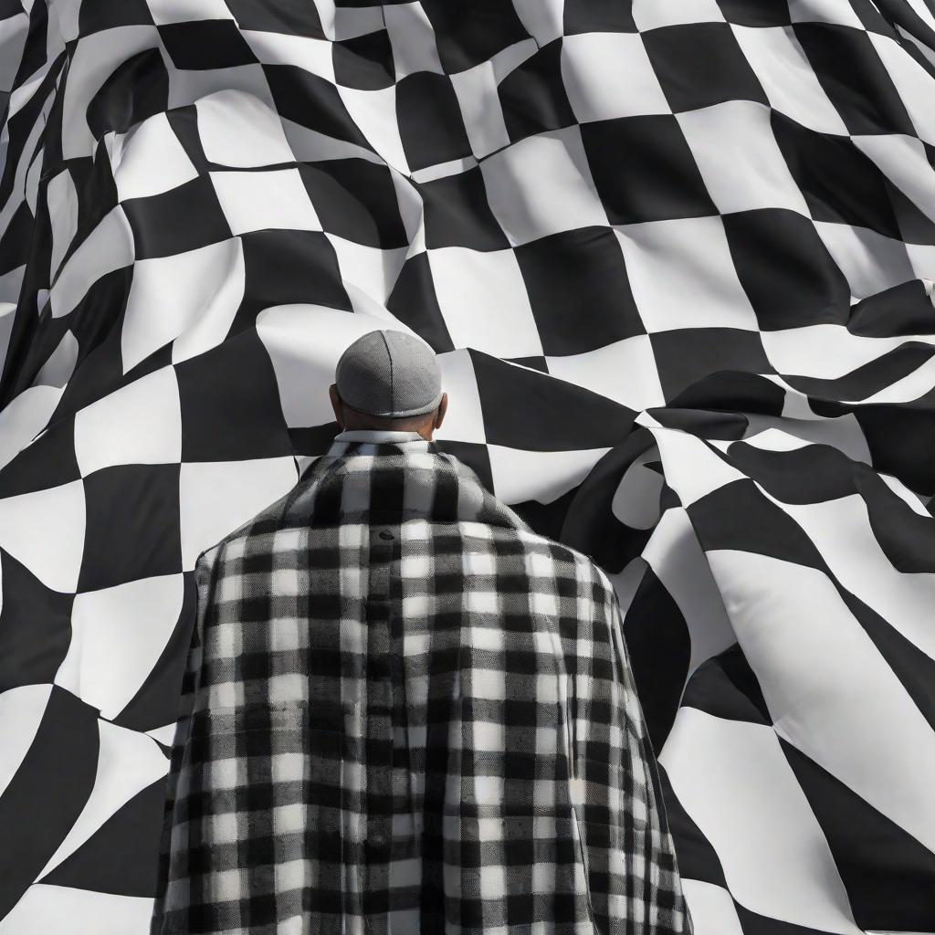  AN EMPTY SURFACE CONTINUING TO THE HORIZON IN A BLACK AND WHITE CHECKER PATTERN, VERY CREATED AND CURRENT LIKE FABRIC ISOMETRIC VIEW., realistic, portrait, art by donato giancola and greg rutkowski, realistic face, digital art, trending on artstation hyperrealistic, full body, detailed clothing, highly detailed, cinematic lighting, stunningly beautiful, intricate, sharp focus, f/1. 8, 85mm, (centered image composition), (professionally color graded), ((bright soft diffused light)), volumetric fog, trending on instagram, trending on tumblr, HDR 4K, 8K