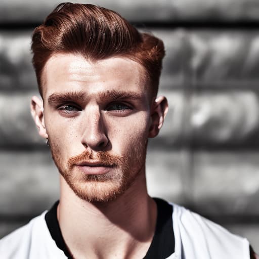 portrait+ style czech queer fitness model ginger very cute dude face