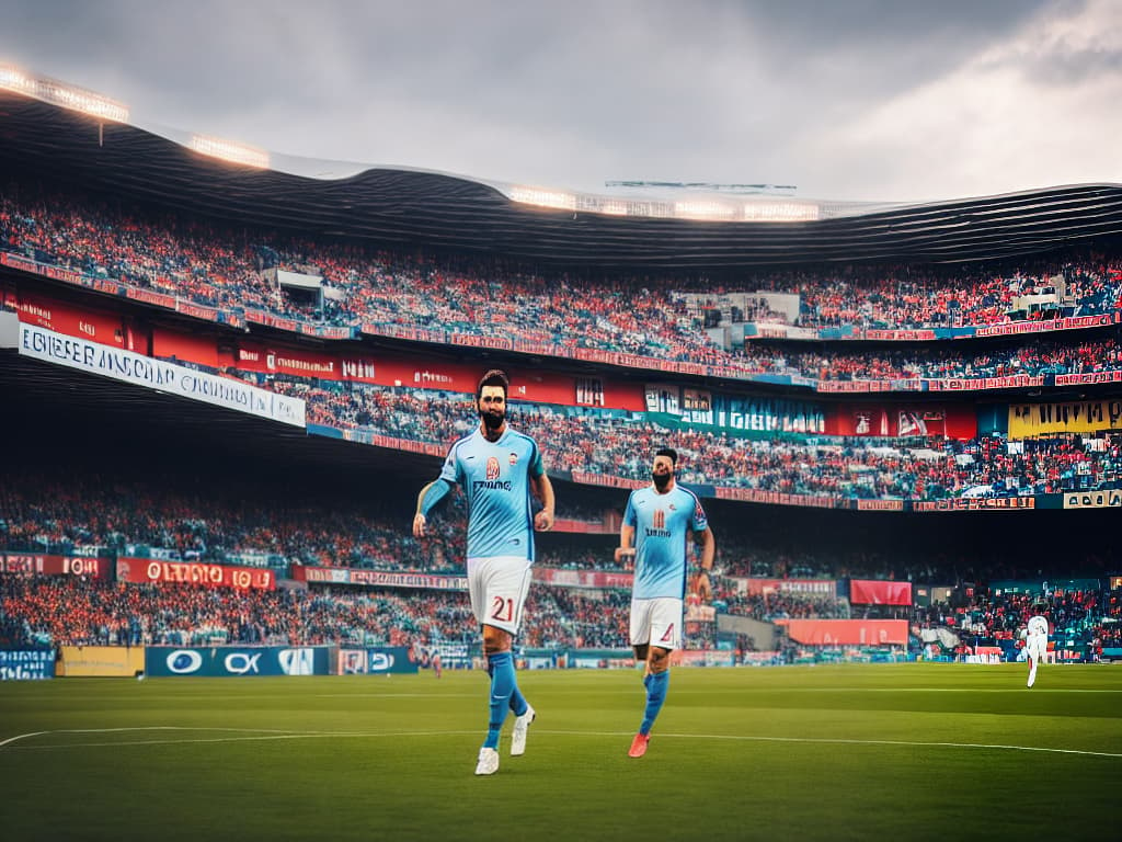  MESSI in fc bacalonas stadium hyperrealistic, full body, detailed clothing, highly detailed, cinematic lighting, stunningly beautiful, intricate, sharp focus, f/1. 8, 85mm, (centered image composition), (professionally color graded), ((bright soft diffused light)), volumetric fog, trending on instagram, trending on tumblr, HDR 4K, 8K