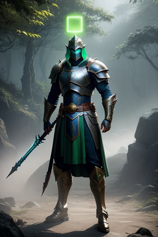  a cinematic shot of a dragon warrior and holding a green glowing spear and a shield, fantasy jungle in background, reflective light, hkstyle, HD, masterpiece, best quality, hyper detailed, ultra detailed, super realistic hyperrealistic, full body, detailed clothing, highly detailed, cinematic lighting, stunningly beautiful, intricate, sharp focus, f/1. 8, 85mm, (centered image composition), (professionally color graded), ((bright soft diffused light)), volumetric fog, trending on instagram, trending on tumblr, HDR 4K, 8K