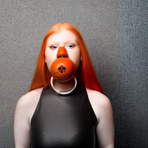 lnkdn photography A ginger eith a Huge and Huge hips with a ball gag in her mouth rolling her eyes