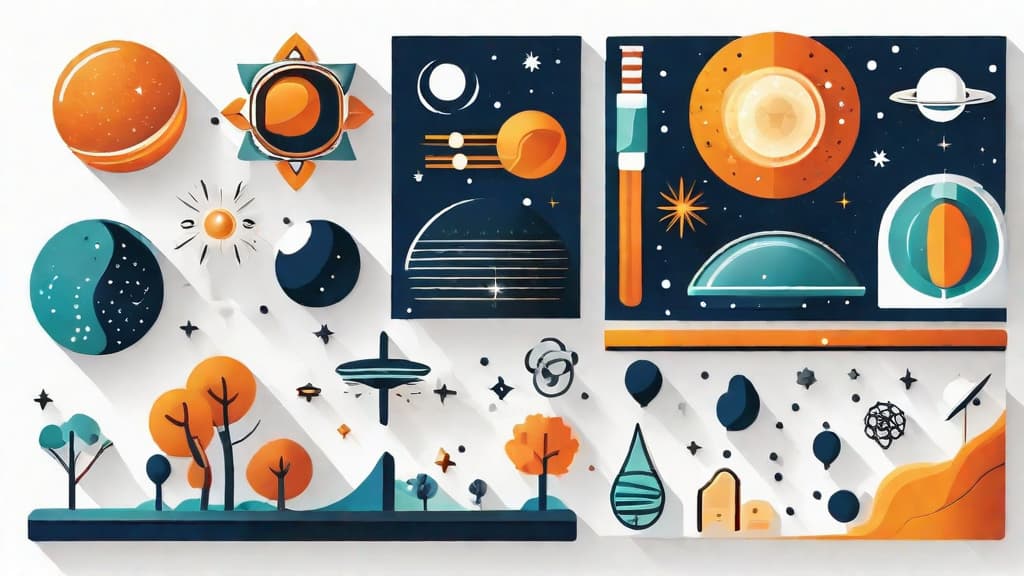  minimalistic icon of Astrobiology and the Origins of Life, flat style, on a white background