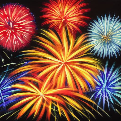  painting of fireworks