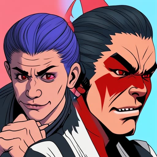  Make a character that looks like Vagito and Akuma