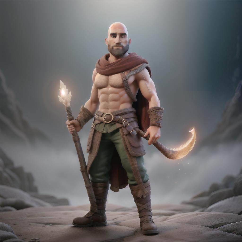  God of war hyperrealistic, full body, detailed clothing, highly detailed, cinematic lighting, stunningly beautiful, intricate, sharp focus, f/1. 8, 85mm, (centered image composition), (professionally color graded), ((bright soft diffused light)), volumetric fog, trending on instagram, trending on tumblr, HDR 4K, 8K