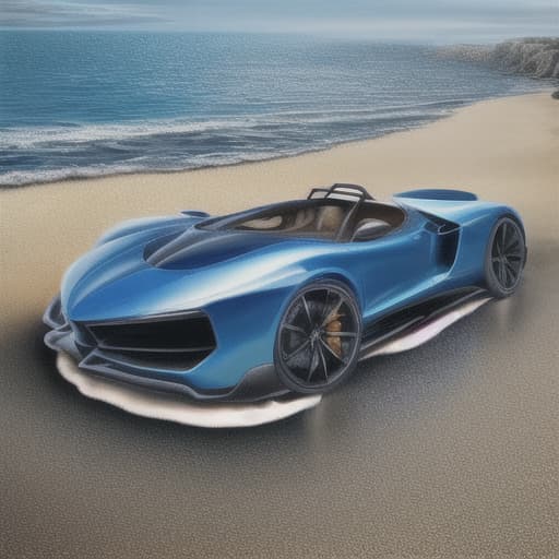  super car, beach