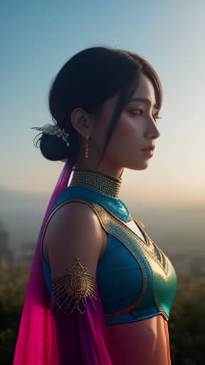  alien goddess crop top, hyperrealistic, high quality, highly detailed, cinematic lighting, intricate, sharp focus, f/1. 8, 85mm, (centered image composition), (professionally color graded), ((bright soft diffused light)), volumetric fog, trending on instagram, HDR 4K, 8K