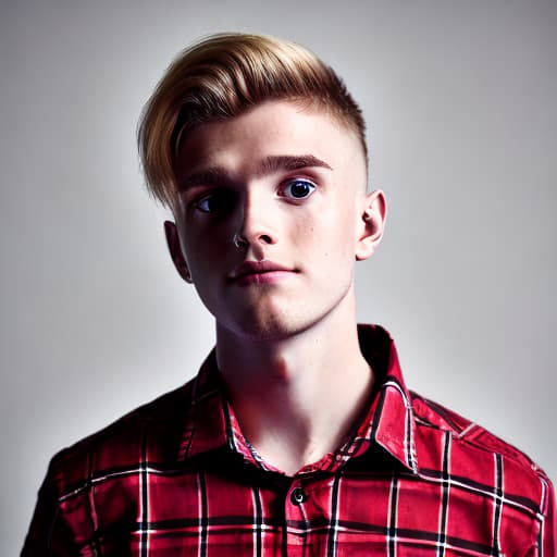 portrait+ style british queer youtuber very cute blonde dude face