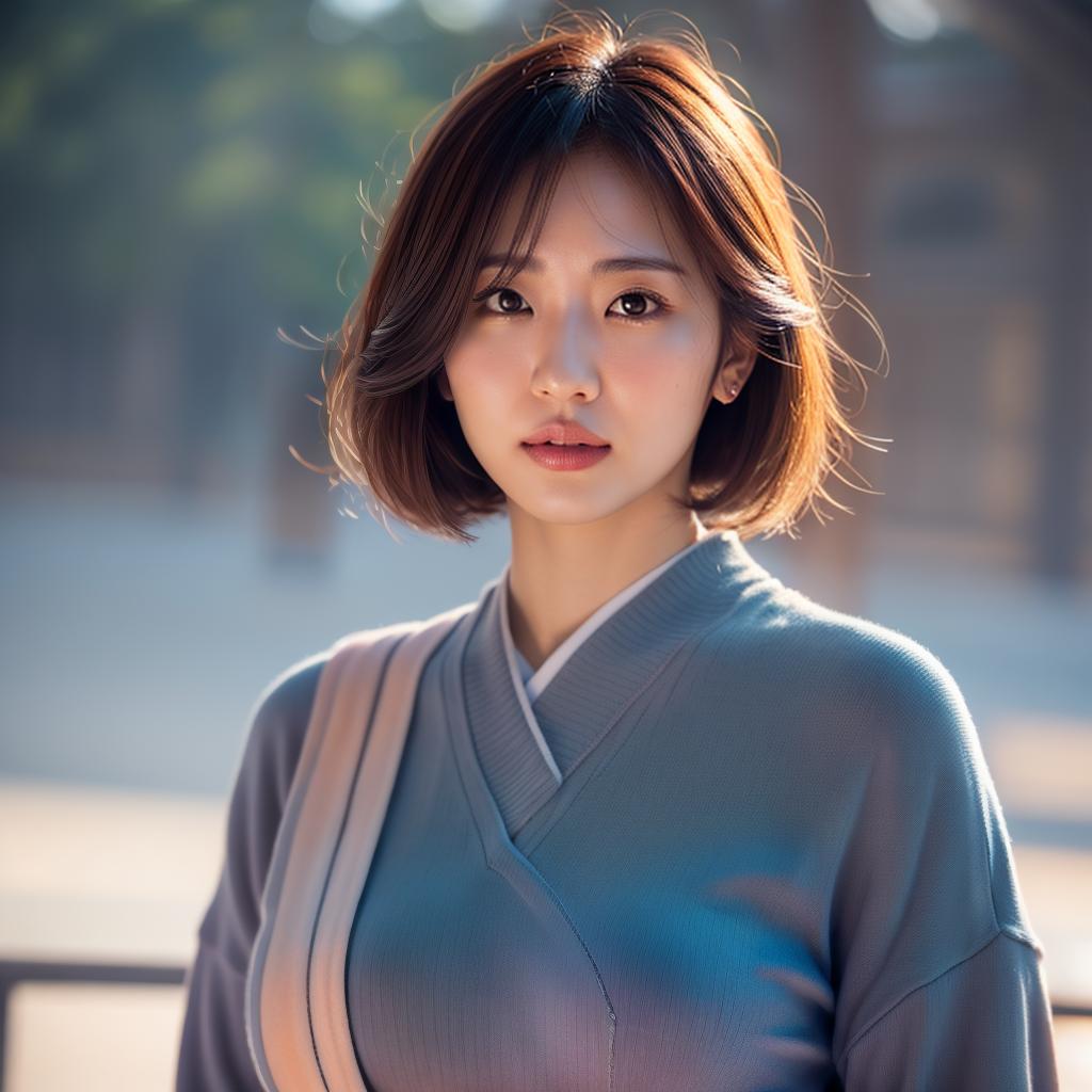  (masterpiece:1.3), (8k, photorealistic, photo, best quality: 1.4), (Japanese woman wearing clothes:),(realistic face), realistic eyes, (realistic skin), beautiful skin, (perfect body:1.3), (detailed body:1.2), hyperrealistic, full body, detailed clothing, highly detailed, cinematic lighting, stunningly beautiful, intricate, sharp focus, f/1. 8, 85mm, (centered image composition), (professionally color graded), ((bright soft diffused light)), volumetric fog, trending on instagram, trending on tumblr, HDR 4K, 8K