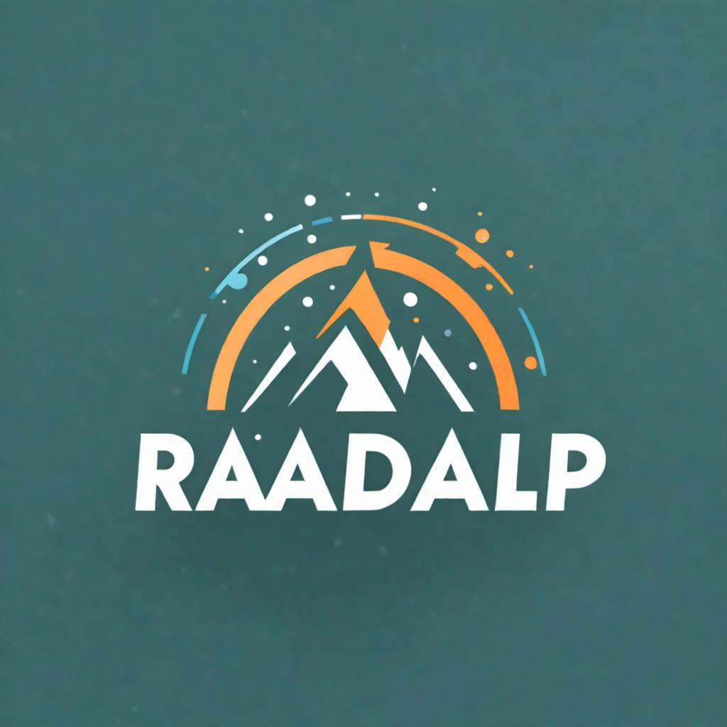  A logo for a electrical tech company called RadAlp. The company is focused on snow measurements using radar principle.