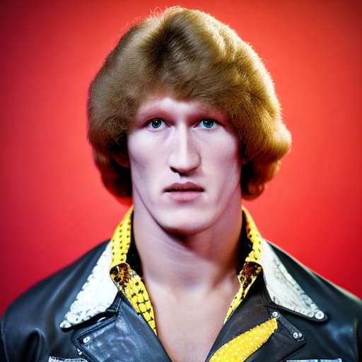 portrait+ style david von erich queer face