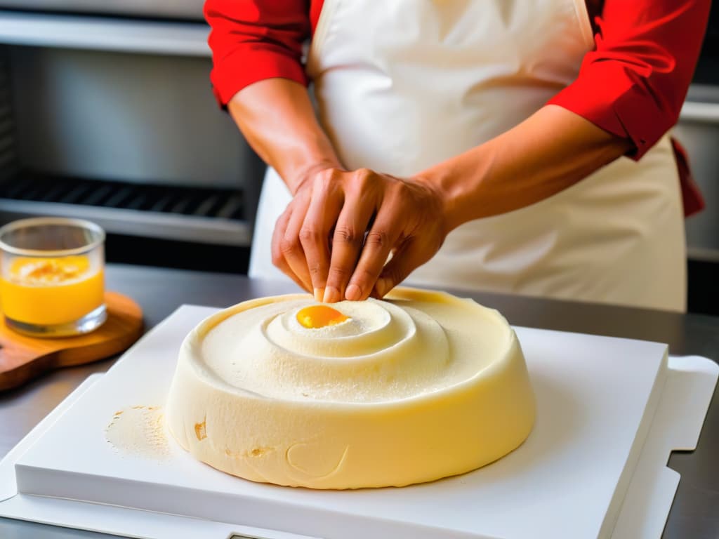  A closeup, highresolution image of a baker's hands with a disability expertly shaping dough, displaying intricate details of the dough texture and the baker's skillful movements, all set against a simple, clean background to emphasize the empowerment and artistry of baking. hyperrealistic, full body, detailed clothing, highly detailed, cinematic lighting, stunningly beautiful, intricate, sharp focus, f/1. 8, 85mm, (centered image composition), (professionally color graded), ((bright soft diffused light)), volumetric fog, trending on instagram, trending on tumblr, HDR 4K, 8K