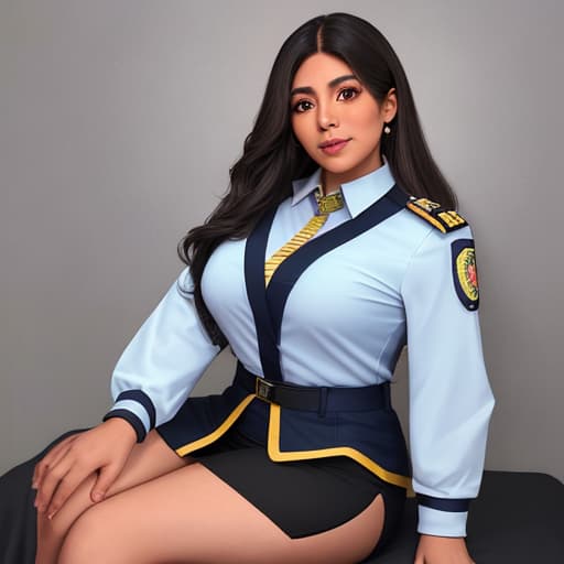  una enfermera peruana con su uniforme característico. Tiene el cabello negro y un tono de piel trigueño. Está cuidando de un adulto mayor con cariño y atención. La enfermera muestra profesionalismo y compasión mientras brinda cuidado y confort al adulto mayor.，