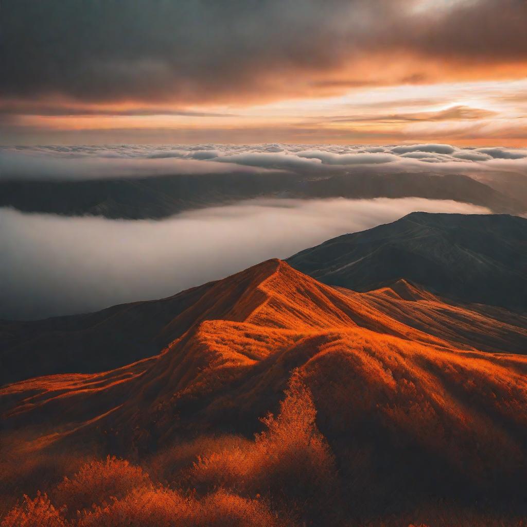  Orange sky with clouds hyperrealistic, full body, detailed clothing, highly detailed, cinematic lighting, stunningly beautiful, intricate, sharp focus, f/1. 8, 85mm, (centered image composition), (professionally color graded), ((bright soft diffused light)), volumetric fog, trending on instagram, trending on tumblr, HDR 4K, 8K