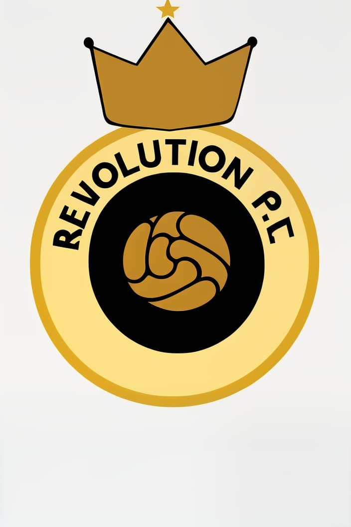  printdesign, in PrintDesign Style, football club logo , cool, revolution fc , close up