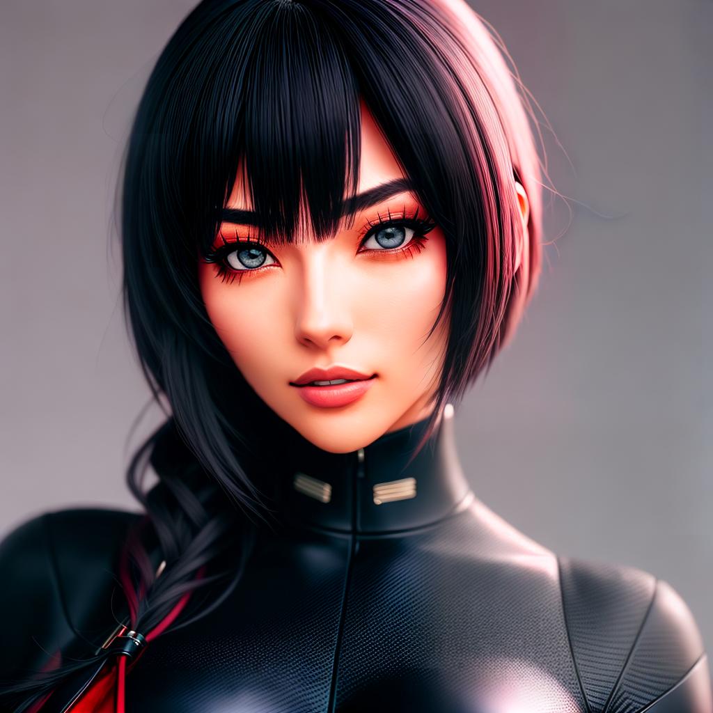  anime girl hyperrealistic, full body, detailed clothing, highly detailed, cinematic lighting, stunningly beautiful, intricate, sharp focus, f/1. 8, 85mm, (centered image composition), (professionally color graded), ((bright soft diffused light)), volumetric fog, trending on instagram, trending on tumblr, HDR 4K, 8K