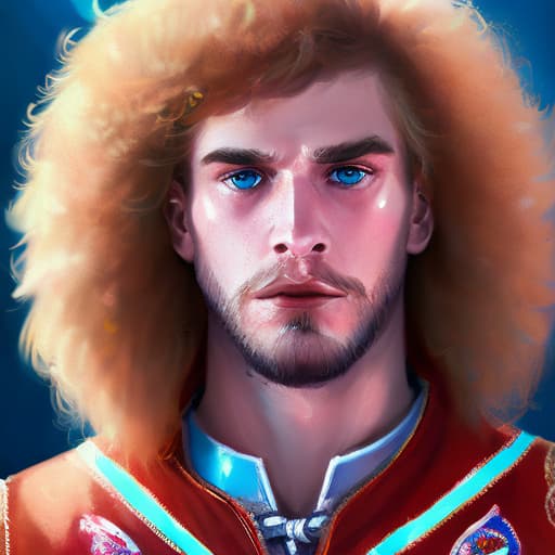 portrait+ style russian queer wrestler blonde very cute dude face