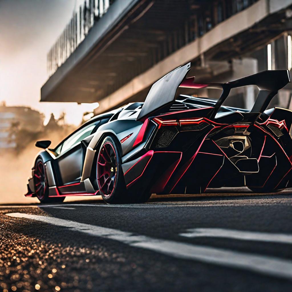  Un Transformers de un Lamborghini veneno hyperrealistic, full body, detailed clothing, highly detailed, cinematic lighting, stunningly beautiful, intricate, sharp focus, f/1. 8, 85mm, (centered image composition), (professionally color graded), ((bright soft diffused light)), volumetric fog, trending on instagram, trending on tumblr, HDR 4K, 8K