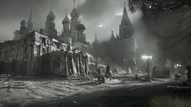 redshift style Moscow war hell horror dead