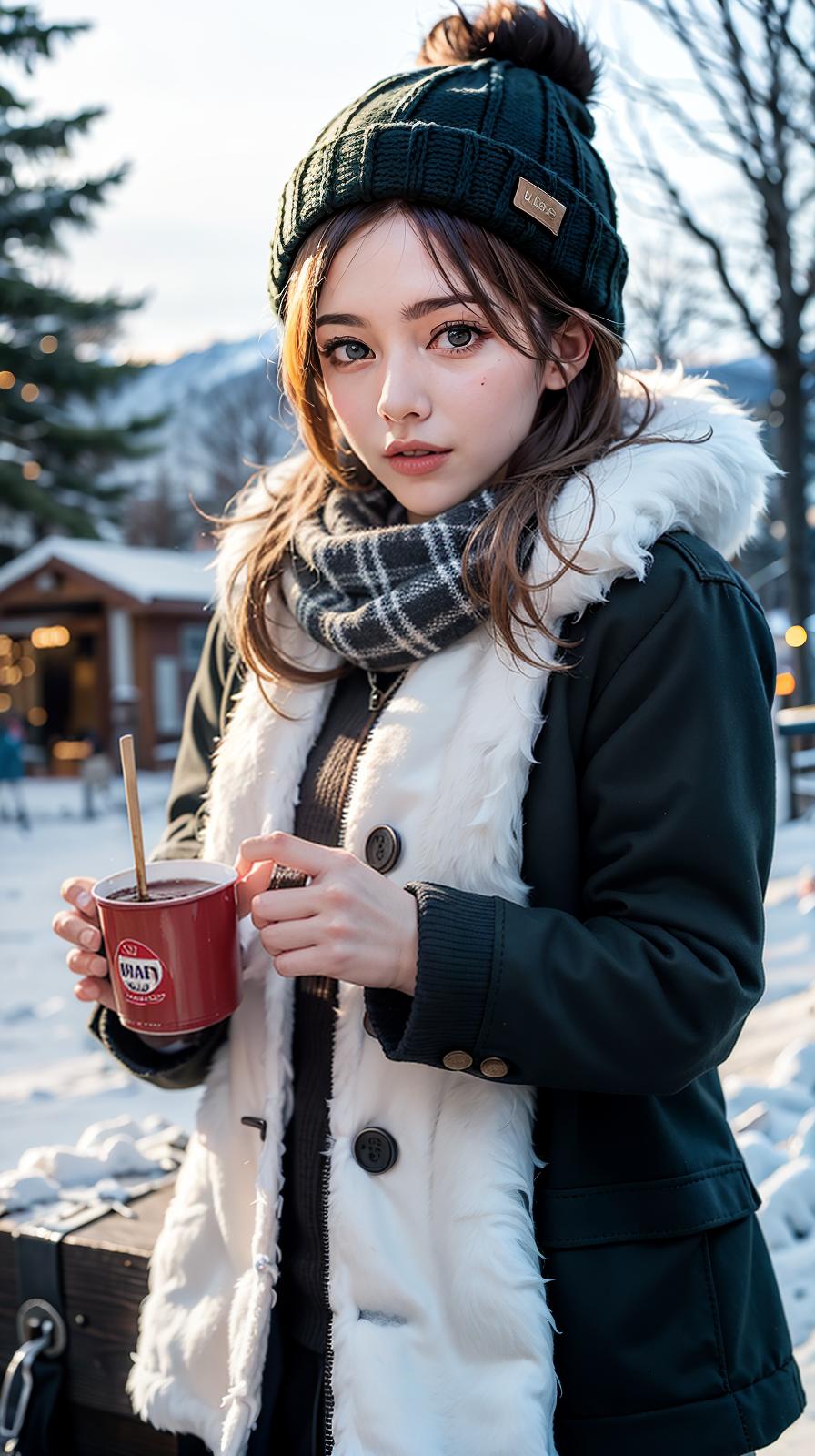  ultra high res, (photorealistic:1.4), raw photo, (realistic face), realistic eyes, (realistic skin), <lora:XXMix9_v20LoRa:0.8>, ((((masterpiece)))), best quality, very_high_resolution, ultra-detailed, in-frame, blonde hair, winter, snow, cozy sweater, hot chocolate, snowflakes, winter coat, scarf, gloves, snow boots, ski trip, snowball fight, fireplace, warm hat, frosty breath, icy wind, winter wonderland, skiing, snowboarding, winter fashion, chilly temperatures