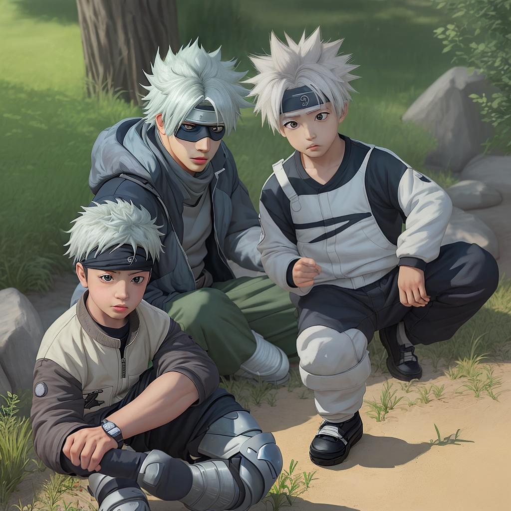  masterpiece, best quality, Kakashi as a kid