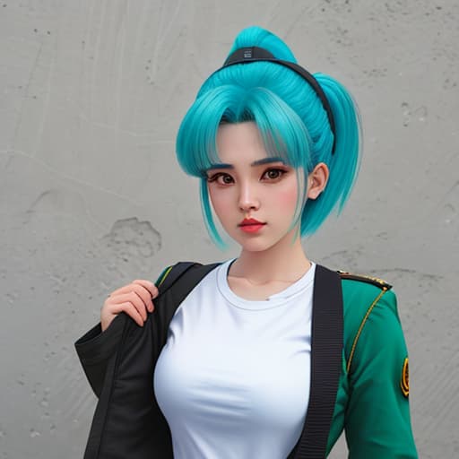  Bulma in army clothe ，