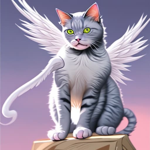  Angry angel cat