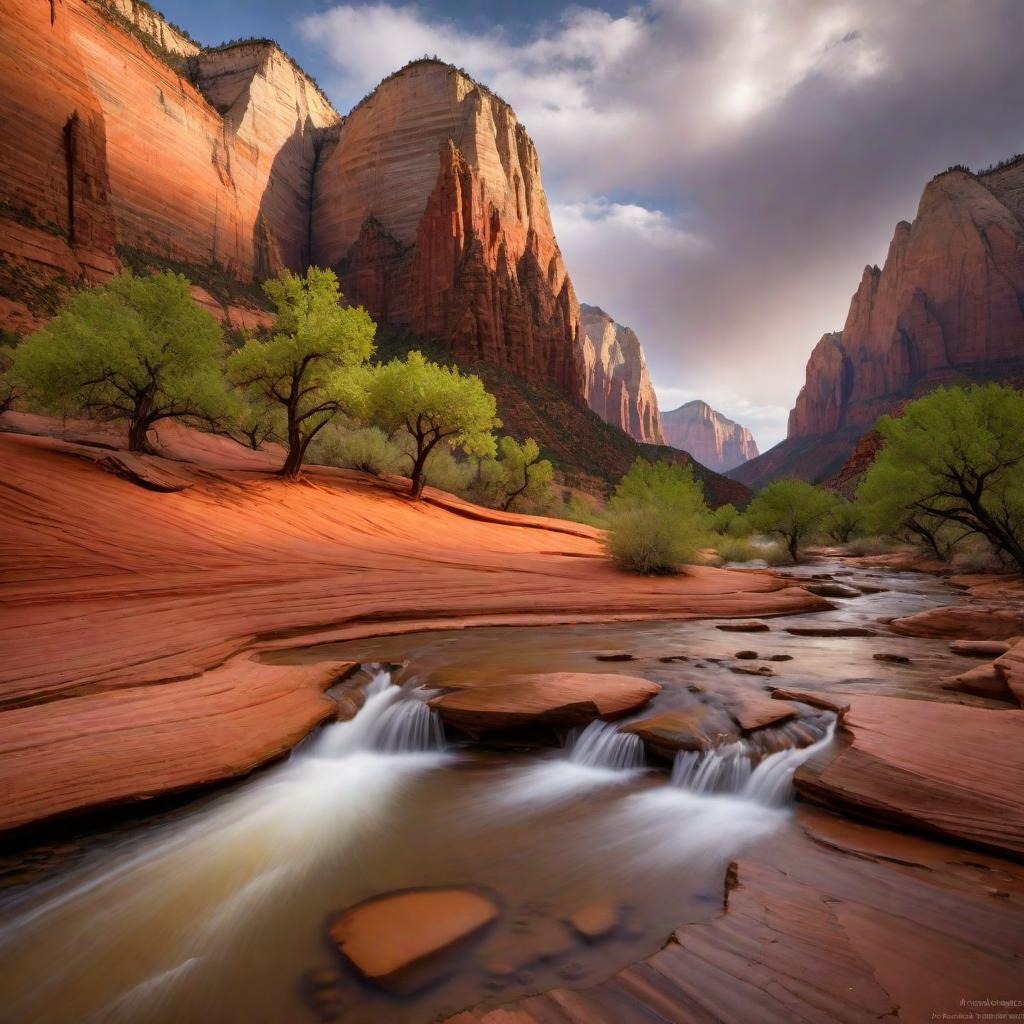  checkerboard Mesa Zion national Park hyperrealistic, full body, detailed clothing, highly detailed, cinematic lighting, stunningly beautiful, intricate, sharp focus, f/1. 8, 85mm, (centered image composition), (professionally color graded), ((bright soft diffused light)), volumetric fog, trending on instagram, trending on tumblr, HDR 4K, 8K