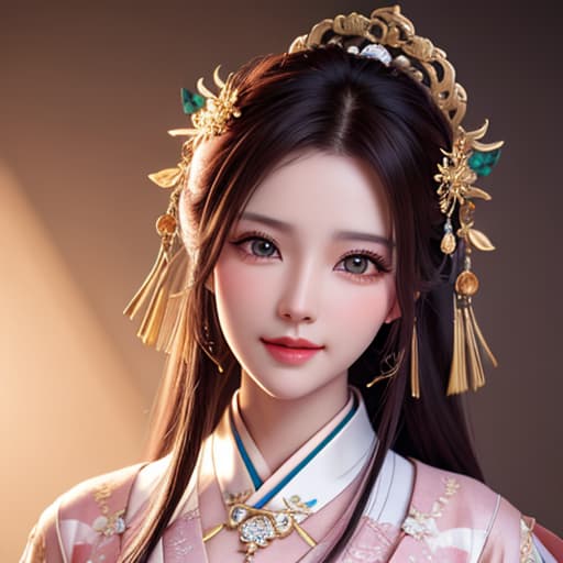  best quality, masterpiece, highres, 1girl,blush,(seductive smile:0.8),star shaped pupils,china hanfu,hair ornament,necklace, jewelry,Beautiful face,upon body, tyndall effect,photorealistic, dark studio, rim lighting, two tone lighting,(high detailed skin:1.2), 8k uhd, dslr, soft lighting, high quality, volumetric lighting, candid, Photograph, high resolution, 4k, 8k, Bokeh hyperrealistic, full body, detailed clothing, highly detailed, cinematic lighting, stunningly beautiful, intricate, sharp focus, f/1. 8, 85mm, (centered image composition), (professionally color graded), ((bright soft diffused light)), volumetric fog, trending on instagram, trending on tumblr, HDR 4K, 8K