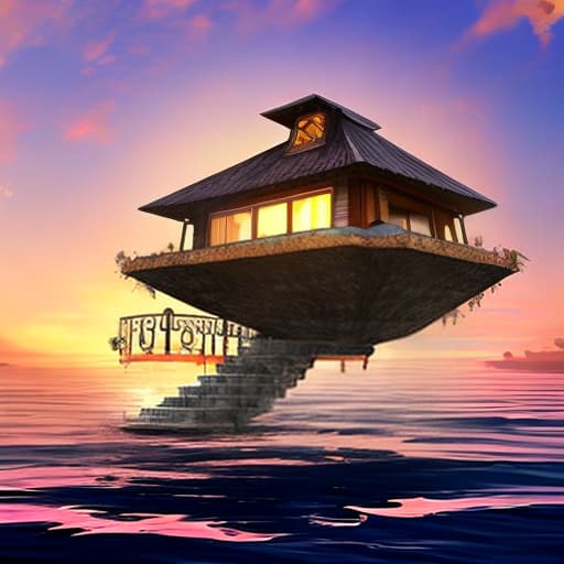 House on a floating island in the sky