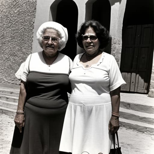  granny de república Dominicana en calzones con su amiga en la iglesia haciendo de las suyas en 1970s