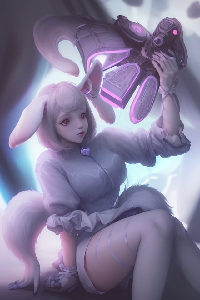  (((Drooping Dog Ears: 1.4, Lop Dog Ears, Dog's Lop Earred))), ((Holding 🎮: 1.4)), Gaming Girl, Anthropomorphic Furry Beagle Girl , Ultimate quality), official art , Aesthetic, (diffusion lighting, environmental lighting), detailed skin texture, best shadow, very detail, colorful, 8k Wallpaper, Raw Photoristic Detailed, Dutch Angle, 💩, 💩,