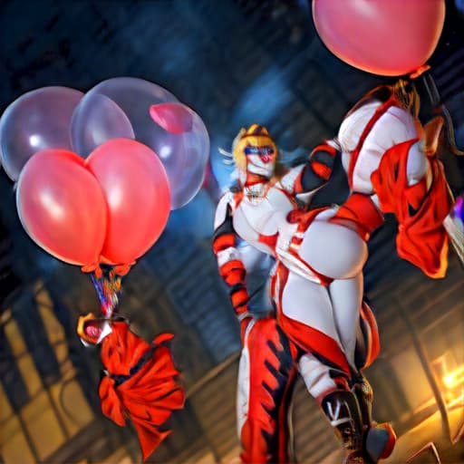   and balloons popping hyperrealistic, full body, detailed clothing, highly detailed, cinematic lighting, stunningly beautiful, intricate, sharp focus, f/1. 8, 85mm, (centered image composition), (professionally color graded), ((bright soft diffused light)), volumetric fog, trending on instagram, trending on tumblr, HDR 4K, 8K