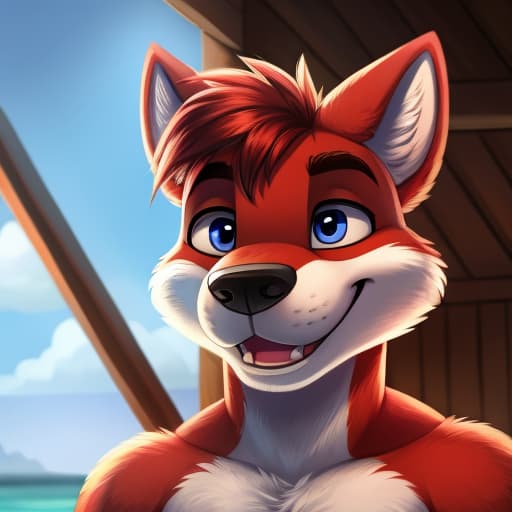  Red rocket yiff, open eyes, digital art, masterpiece, 4k, fine details,