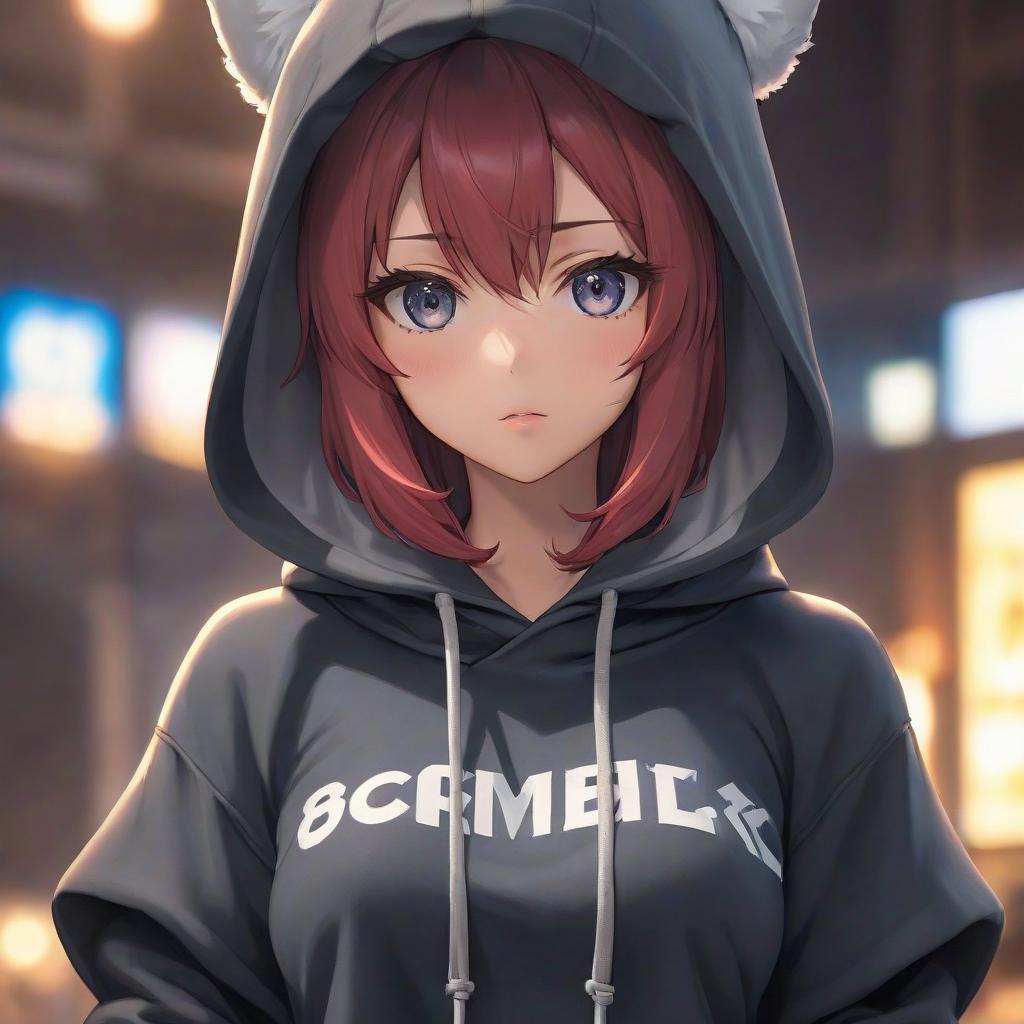  anime artwork in a hoodie and a hat . anime style, key visual, vint, studio anime, highly detailed hyperrealistic, full body, detailed clothing, highly detailed, cinematic lighting, stunningly beautiful, intricate, sharp focus, f/1. 8, 85mm, (centered image composition), (professionally color graded), ((bright soft diffused light)), volumetric fog, trending on instagram, trending on tumblr, HDR 4K, 8K