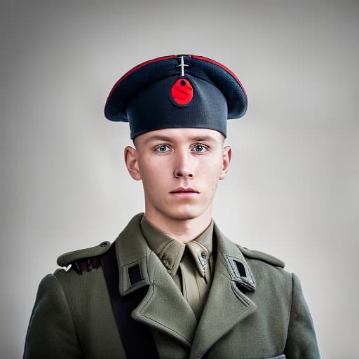 portrait+ style Second World War SS German soldier