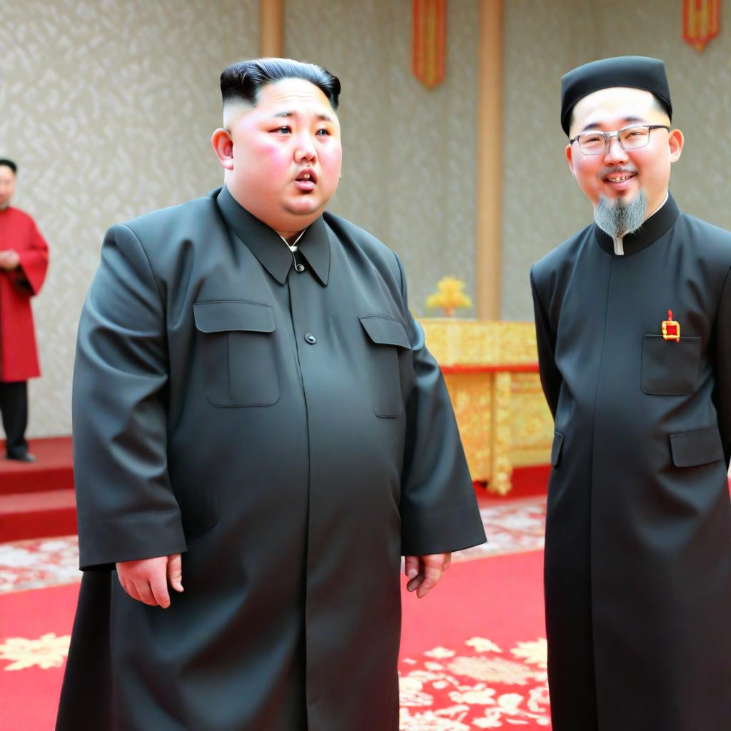  Kim Jong un dressed up FULLY as an orthodox priest