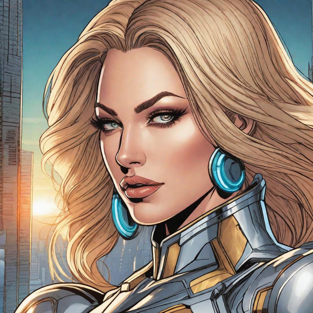  Alexis Texas , marvel comic panel, dc animated comic panel, comic panel, manga and manhwa style panel, portrait, young person face, style for marvel comic, anime comic panel style hyperrealistic, full body, detailed clothing, highly detailed, cinematic lighting, stunningly beautiful, intricate, sharp focus, f/1. 8, 85mm, (centered image composition), (professionally color graded), ((bright soft diffused light)), volumetric fog, trending on instagram, trending on tumblr, HDR 4K, 8K