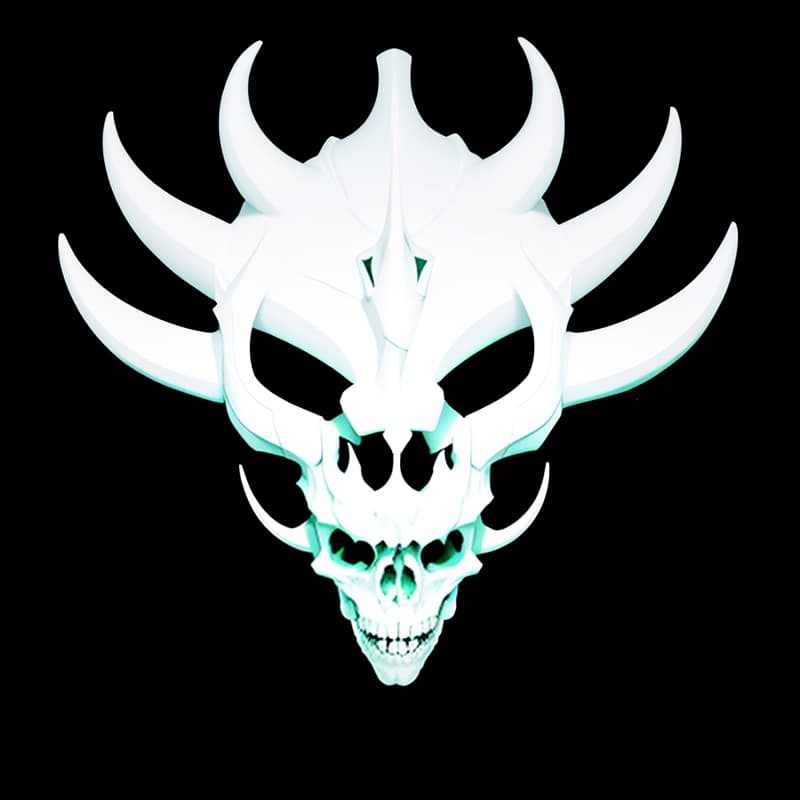  masterpiece, best quality, Dragon skull with horns, crown