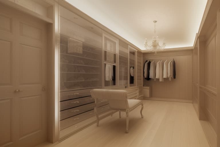  closet room in a villa decorated with a modern style, photorealistic, contrast, high quality, hyper realistic, clear features, highly detailed, natural lighting, sharp focus, f/1. 8, 85mm, high contrast, HDR 4K, 8K