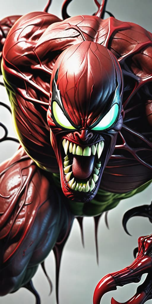  hulk carnage symbiote, angry, hyper realistic