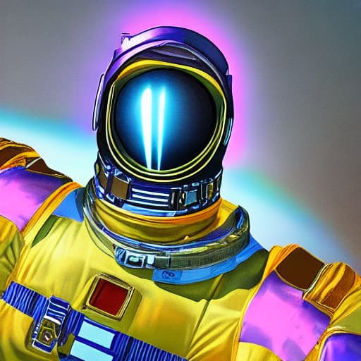  Astronaut in a spacesuit on a background of colored paint in pastel shades generative ai hyperrealistic, full body, detailed clothing, highly detailed, cinematic lighting, stunningly beautiful, intricate, sharp focus, f/1. 8, 85mm, (centered image composition), (professionally color graded), ((bright soft diffused light)), volumetric fog, trending on instagram, trending on tumblr, HDR 4K, 8K