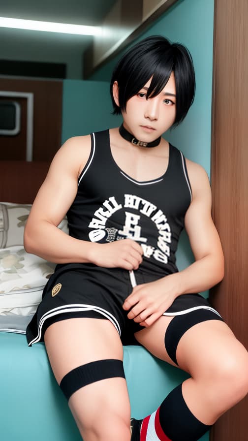  Elementary high socks hot pants boys sleeveless love hotel boys