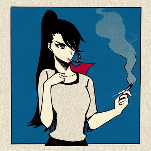  girl smoking cigarette woman cute