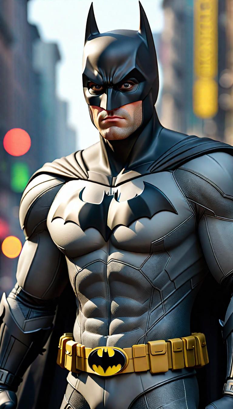  Professional 3D model of batman . Rendered with Octane, the model is highly detailed,dramatic lighting. hyperrealistic, full body, detailed clothing, highly detailed, cinematic lighting, stunningly beautiful, intricate, sharp focus, f/1. 8, 85mm, (centered image composition), (professionally color graded), ((bright soft diffused light)), volumetric fog, trending on instagram, trending on tumblr, HDR 4K, 8K