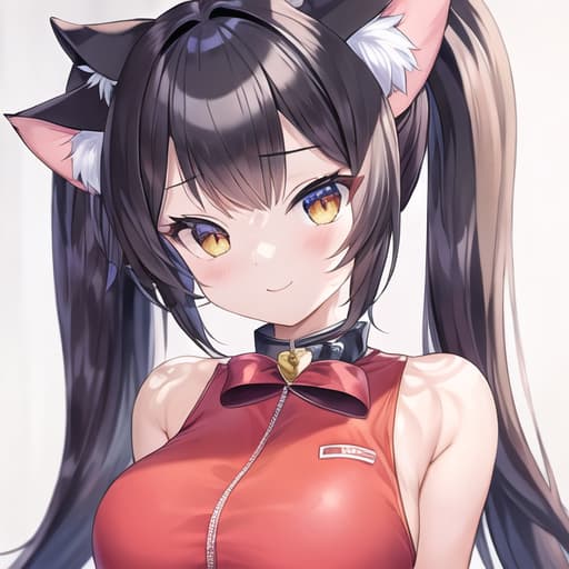  master piece , best quality,Cat ears, female, delirious, twin tailed