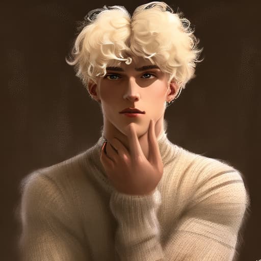 portrait+ style russian queer sex symbol blonde very cute dude face